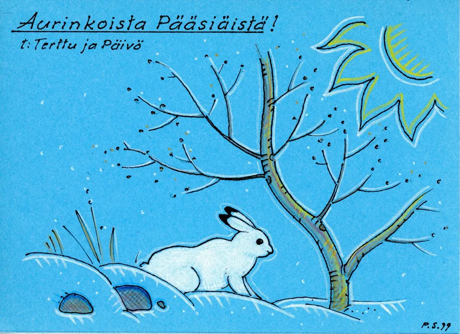 Pääsiäiskortti: Jänis
